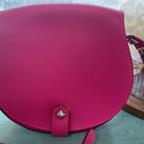 Rebecca Minkoff Magenta Skylar Studded Crossbody “Like New” - Picture 2 of 13